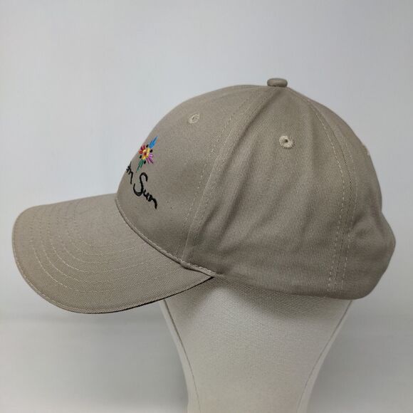 Mohegan Sun Men's Slideback Hat Tan Adjustable Embroidered Logo 100% Cotton - Picture 3 of 7